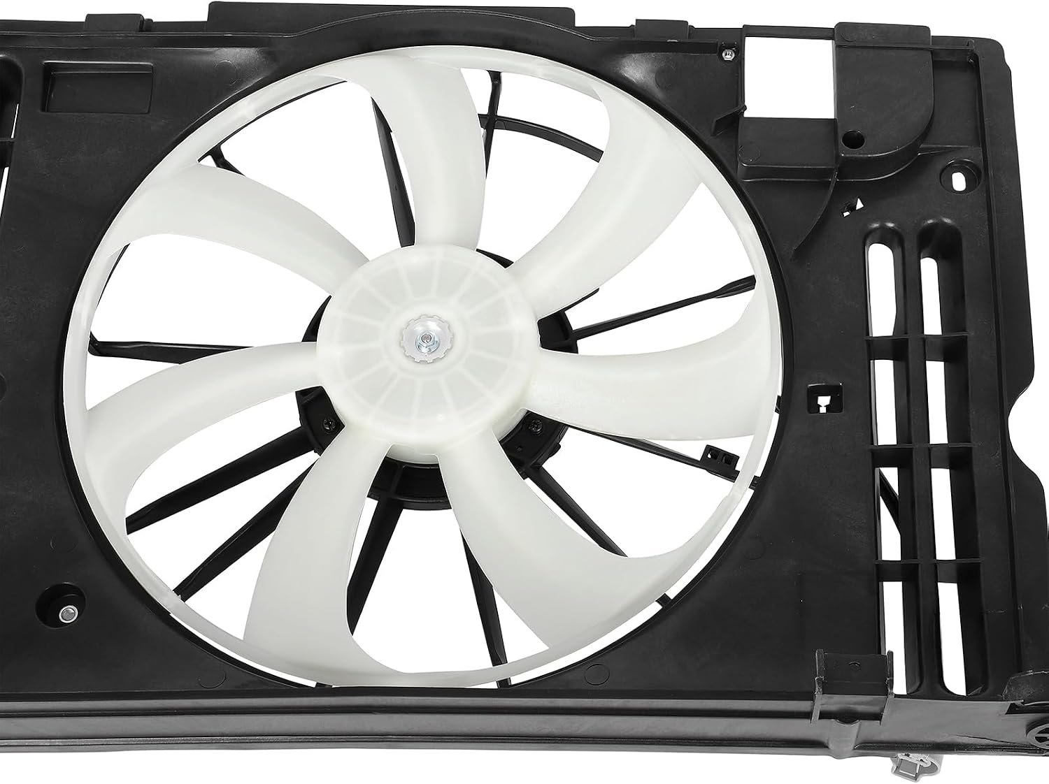 Cooling Fan Assembly Compatible with 2009-2010 for Pontiac for Vibe 1.8L 2009-2013 for Toyota for Corolla 1.8L, Black&White Radiator Fan Direct Fit Replacement for Engine Cooling Fan