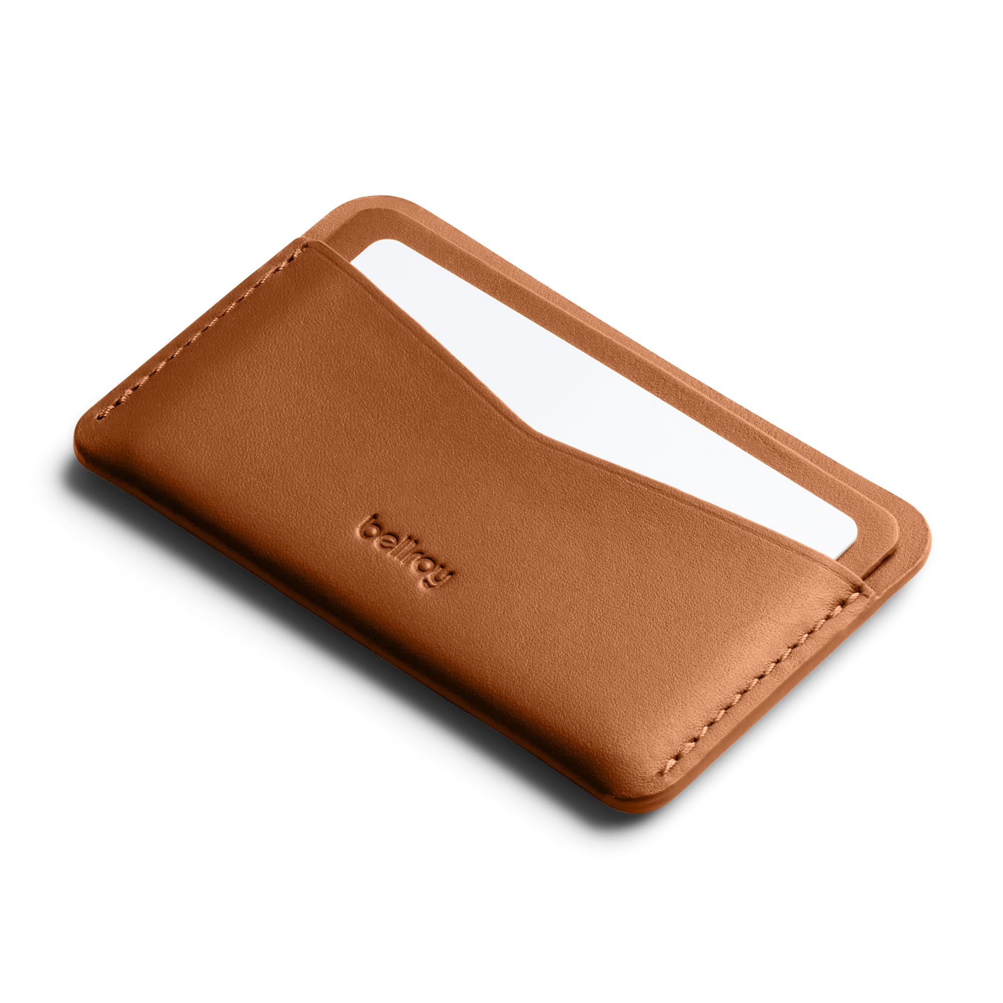 Bellroy Card Slip (minimalist leather card holder with space for up to 4 cards) - Caramel