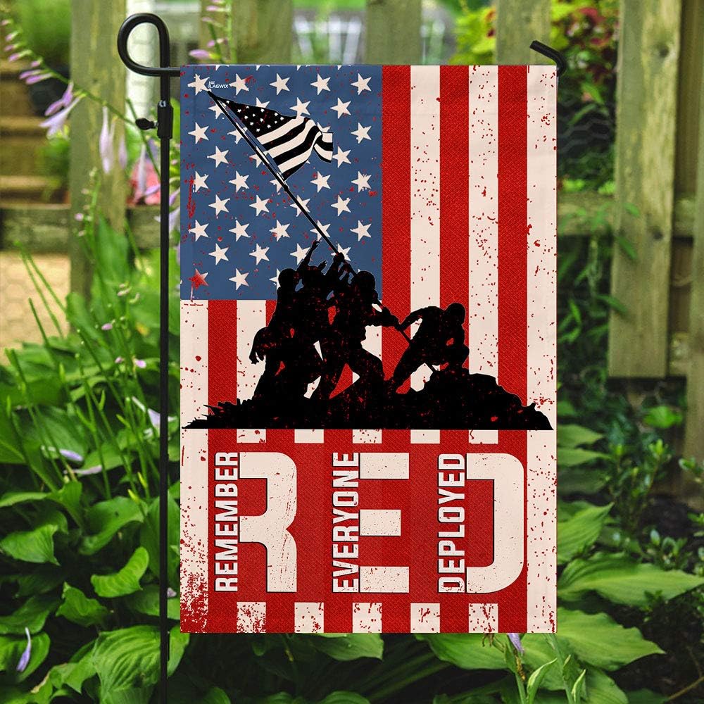 Flags-Remember Everyone Deployed Flag LHA764F, House Flag (29.5" x 39.5")-USA House Garden Flags Premium Polyester-Decorative Outdoor Flags