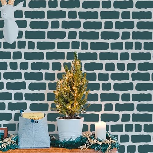 Miniatura 5 de GSS Designs - Plantilla de plantilla de ladrillo  Plantillas de pared reutilizables para pintar patrón de ladrillo grande de 16 x 24 pulgadas