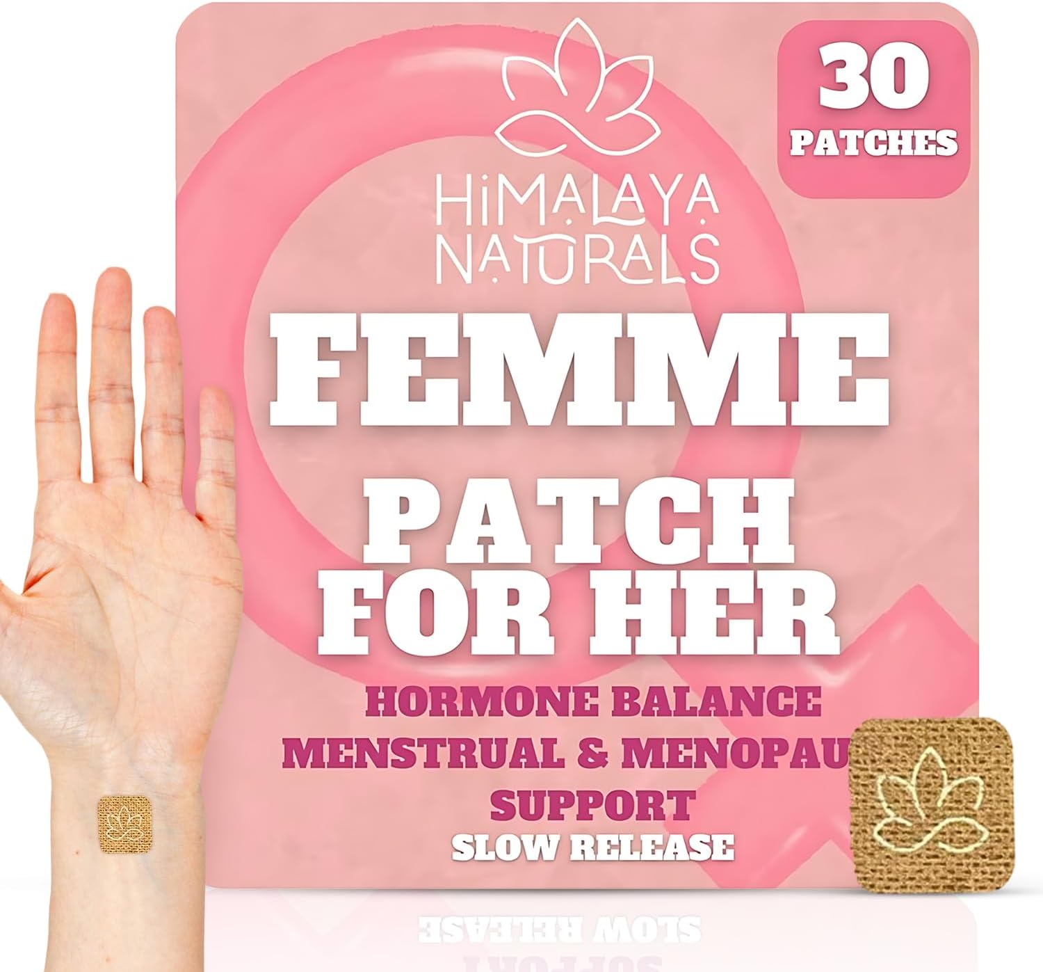 Femme Herbal Patches – 30-Day Supply – Non-Latex, Vegan-Friendly, and Easy to Use