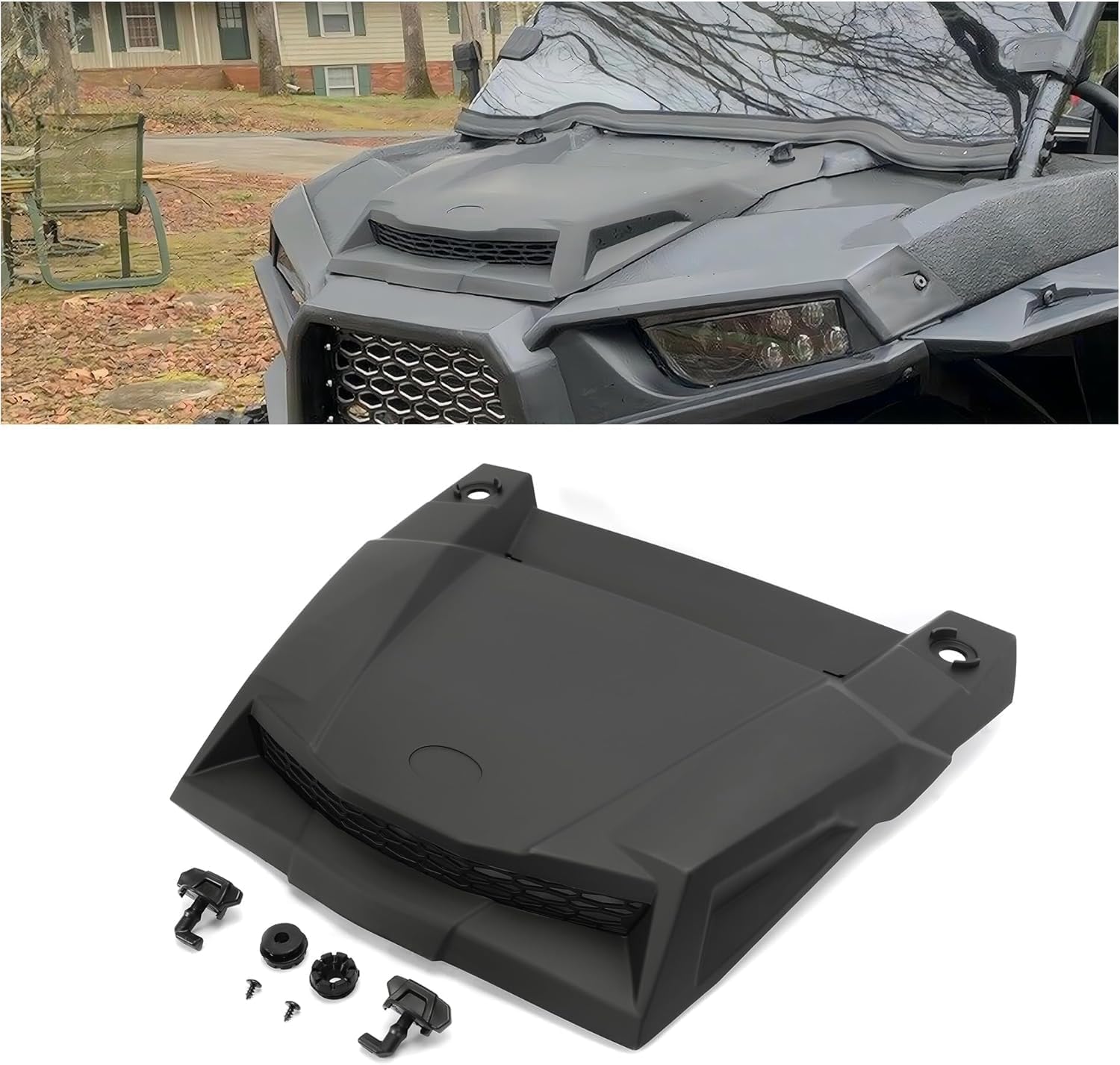 ECOTRIC Turbo Hood Compatible With 2014-2018 Polaris RZR XP 1000; 2014-2018 XP 4 1000/XP 1000; 2016-2020 1000 S; 2015-2020 900/S/XC; Replacement for 2881467 NOT fit RZR Turbo