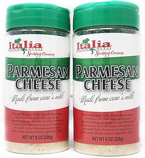 2 Pack of Shullsberg Creamery Italia Parmesan Cheese 8oz Shakers - Made From Cows Milk