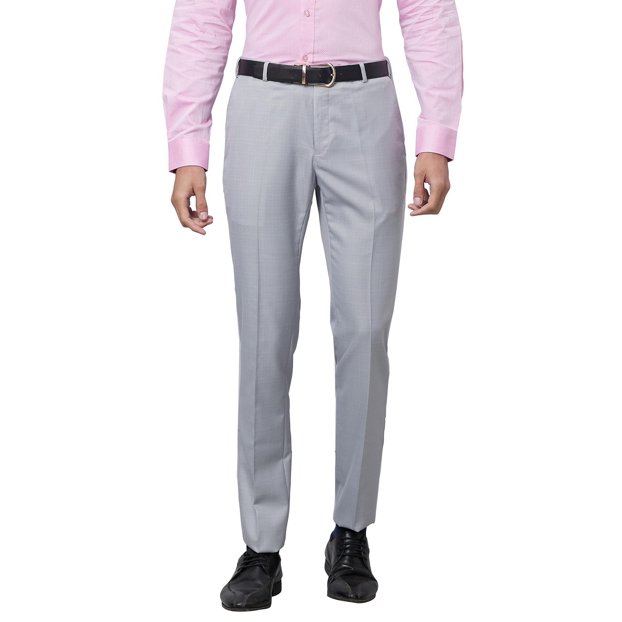 raymond Men Slim Fit Solid Pattern Poly Viscose Blend Pleatless Formal Trouser-picture-32