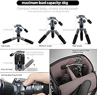 Vista 2 de Glorich Mini trípode portátil de mesa de 20 pulgadas con cabeza de bola de 360 grados, trípode de escritorio de viaje pequeño de aleación