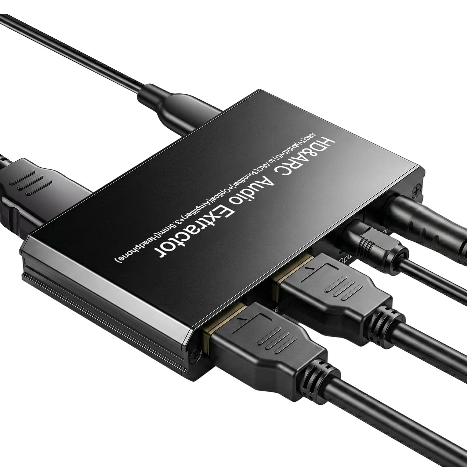 Annadue Extractor de ARC 4K 60 Hz, Adaptador Multimedia HD a óptico de 3,5 Mm para TV, DVD, Consola de Juegos, Compatible con Dolby DTS 5.1 PCM 2.0, Alta Frecuencia de Muestreo de 192 KHz, con Control
