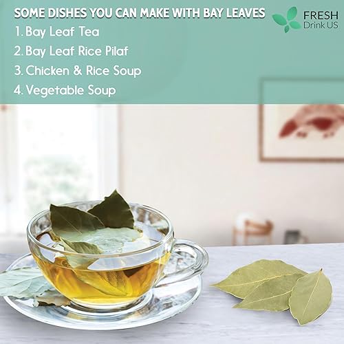 Miniatura 7 de Más de 200 hojas de laurel secas de alta calidad, té de hoja de laurel, especias de hojas de laurel, hojas enteras agradables, elaboradas en el