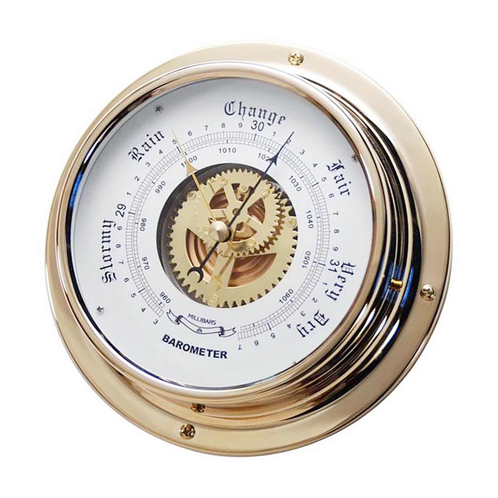 Sailing Accessories Brass Barometers 180mm Diameter Maritimes Barometers for Ship Yacht Marine Weather Stations Marine Coastal Decors