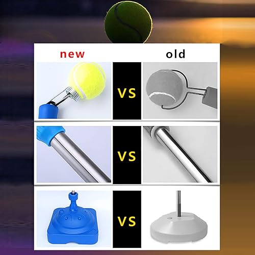 Miniatura 7 de Pelota de rebote para entrenador, equipo de entrenamiento de tenis solo, herramienta de entrenamiento de tenis portátil, kit de rebote de tenis,