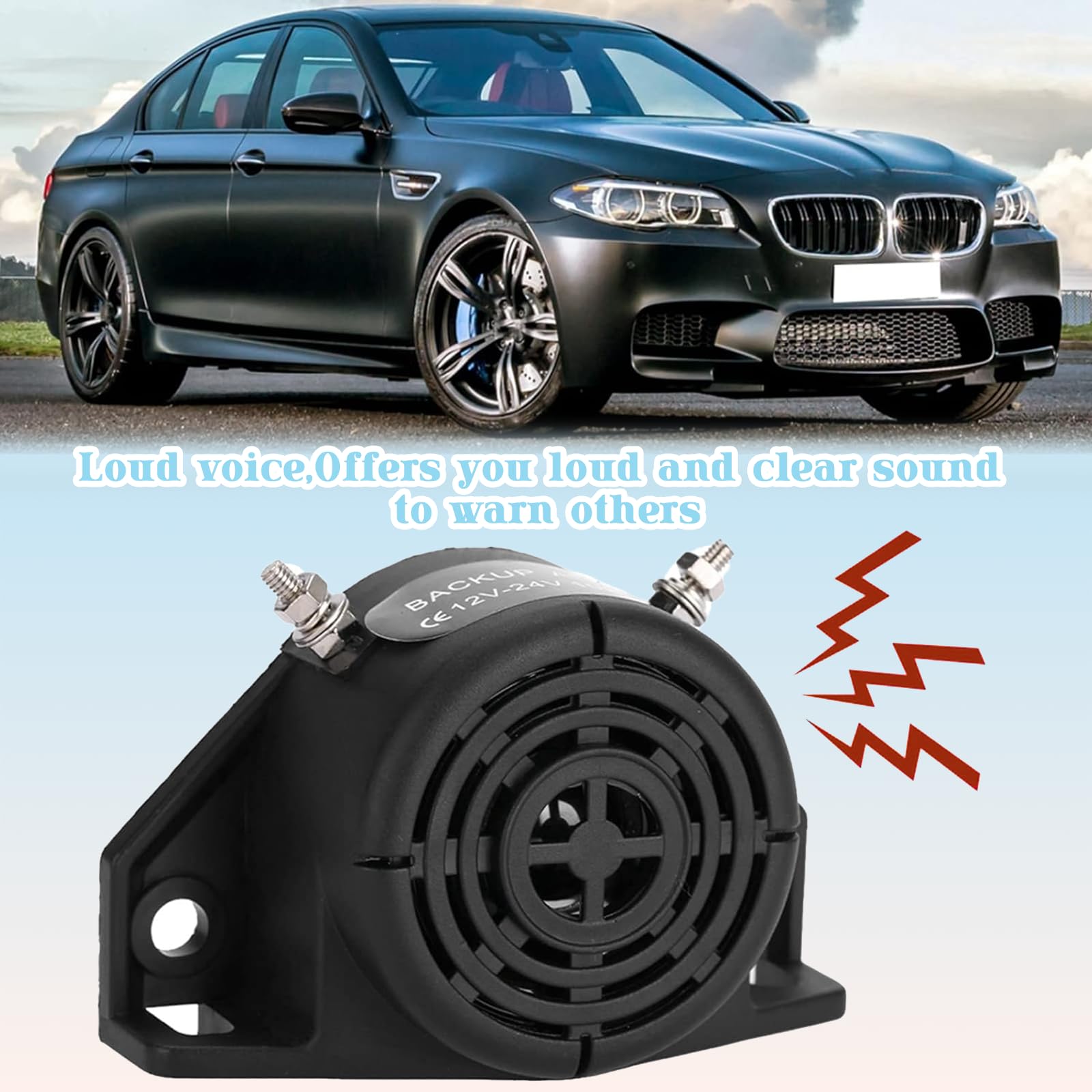 Cicalino Retromarcia Universale 12V 24V Avvisatore Acustico Impermeabile ABS per Auto Camion