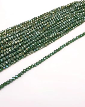 Kaplama Koyu Ye il Kristal Boncuk 8 mm