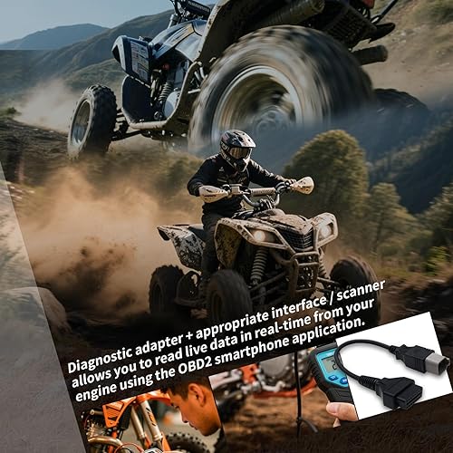 Miniatura 6 de Adaptador de cable de herramienta de diagnóstico OBD2 OBDII de 6 pines a CAN OBD2 Adaptador de motocicleta compatible con BRP Moto ATV UTV