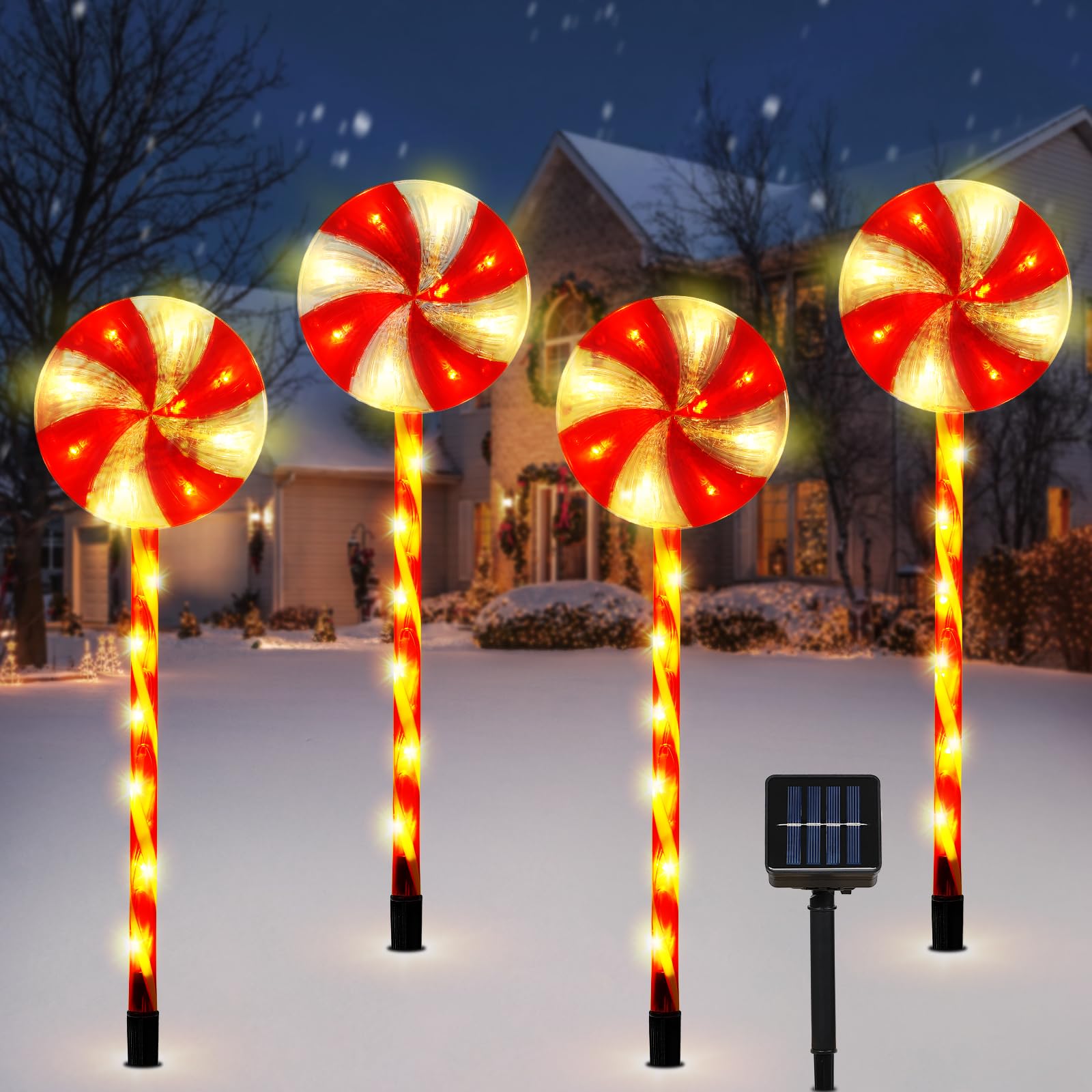 Amazon.com : Lewondr 4 Pack Lollipop Christmas Decorations Outdoor