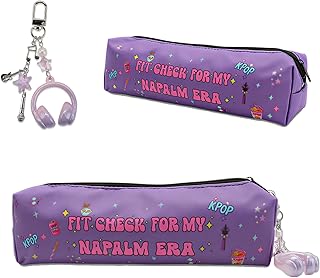 Comprar WALLFID Estuche K-Pop con Llavero, Bolsa de Gran Capacidad para Papelería y Maquillaje, Estilo Guerreras K-Pop, Organizador Estético para Escuela, Viajes y Celebraciones Especiales