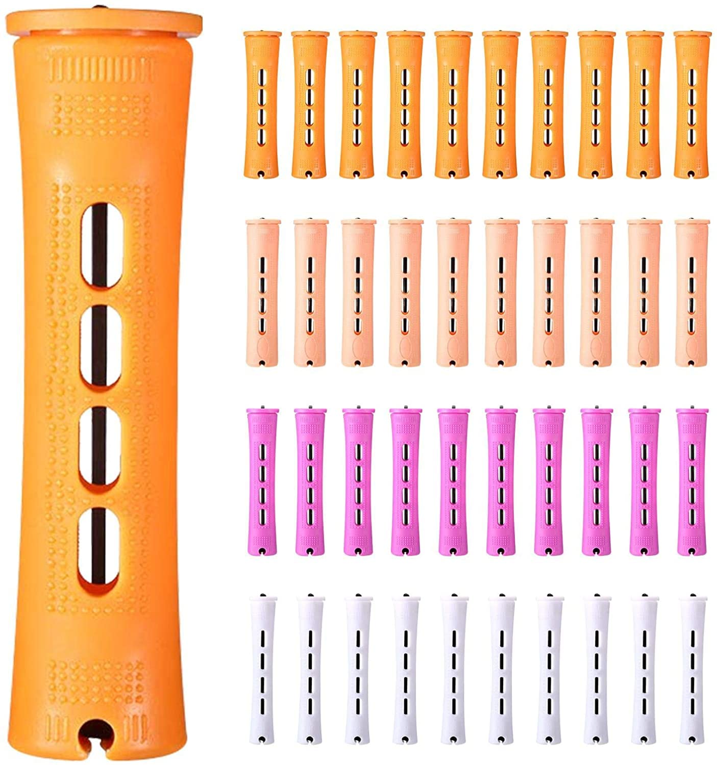 Amazon | ヘアパーマロッドセット 40本 コールドウェーブロッド
