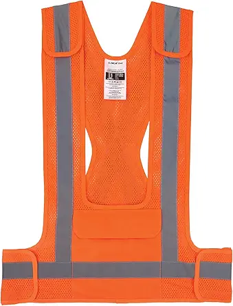 Ergodyne GloWear 8142BA Breakaway Hi Vis Mesh Safety Vest, Type O, Class 1, Front Pocket
