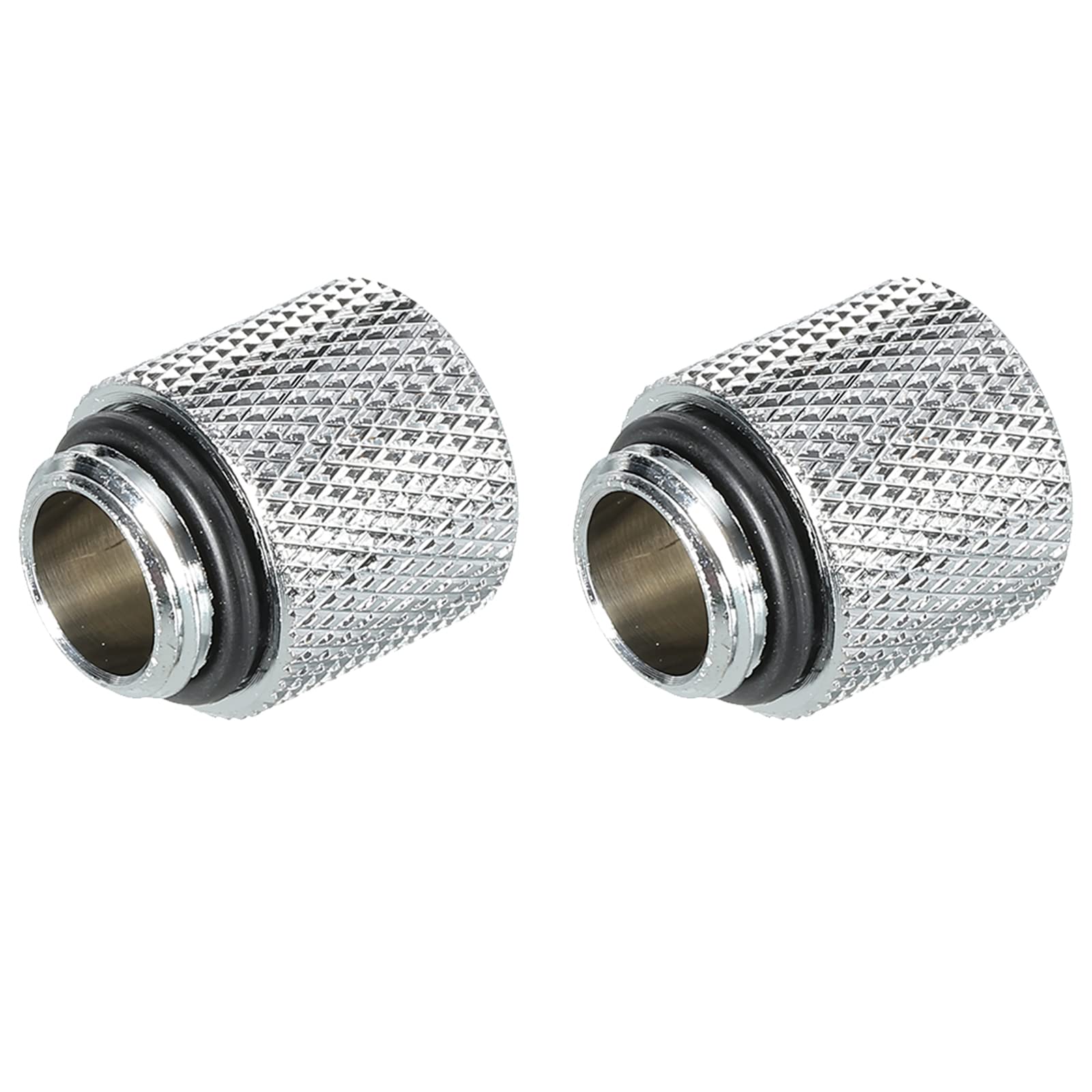 MECCANIXITY Male to Female Extender Fitting Silver G1/4 x 15mm for Water Cooling System Pack of 2
