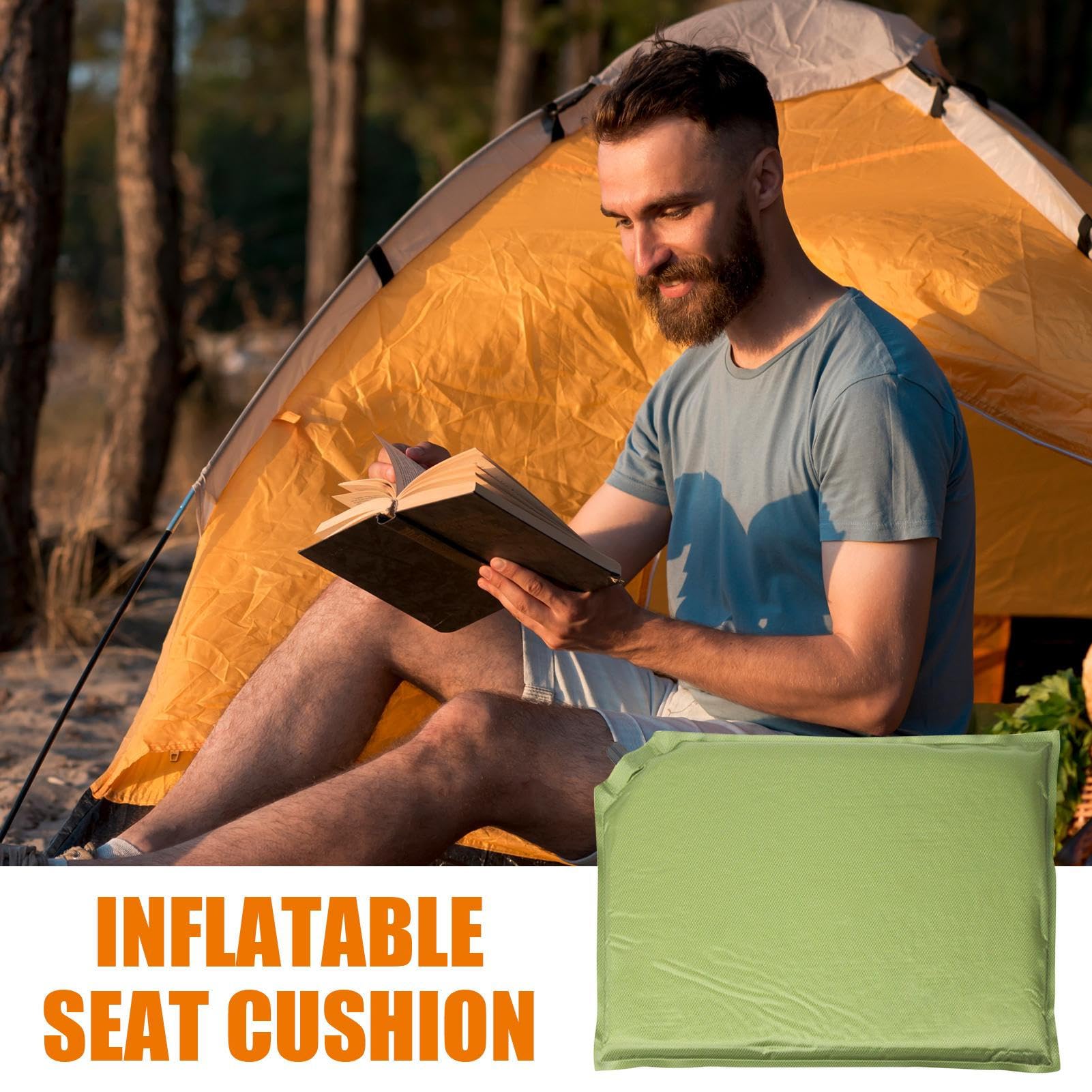 Cojín Inflable Impermeable Para Asiento, Portátil Antideslizante De 40x30 Cm