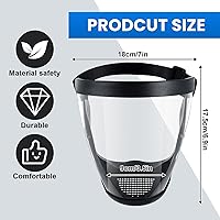 Vista 2 de 6 máscaras protectoras antivaho antipolvo, máscara de cara completa, respirador, cubierta completa con 60 filtros reemplazables para golpear