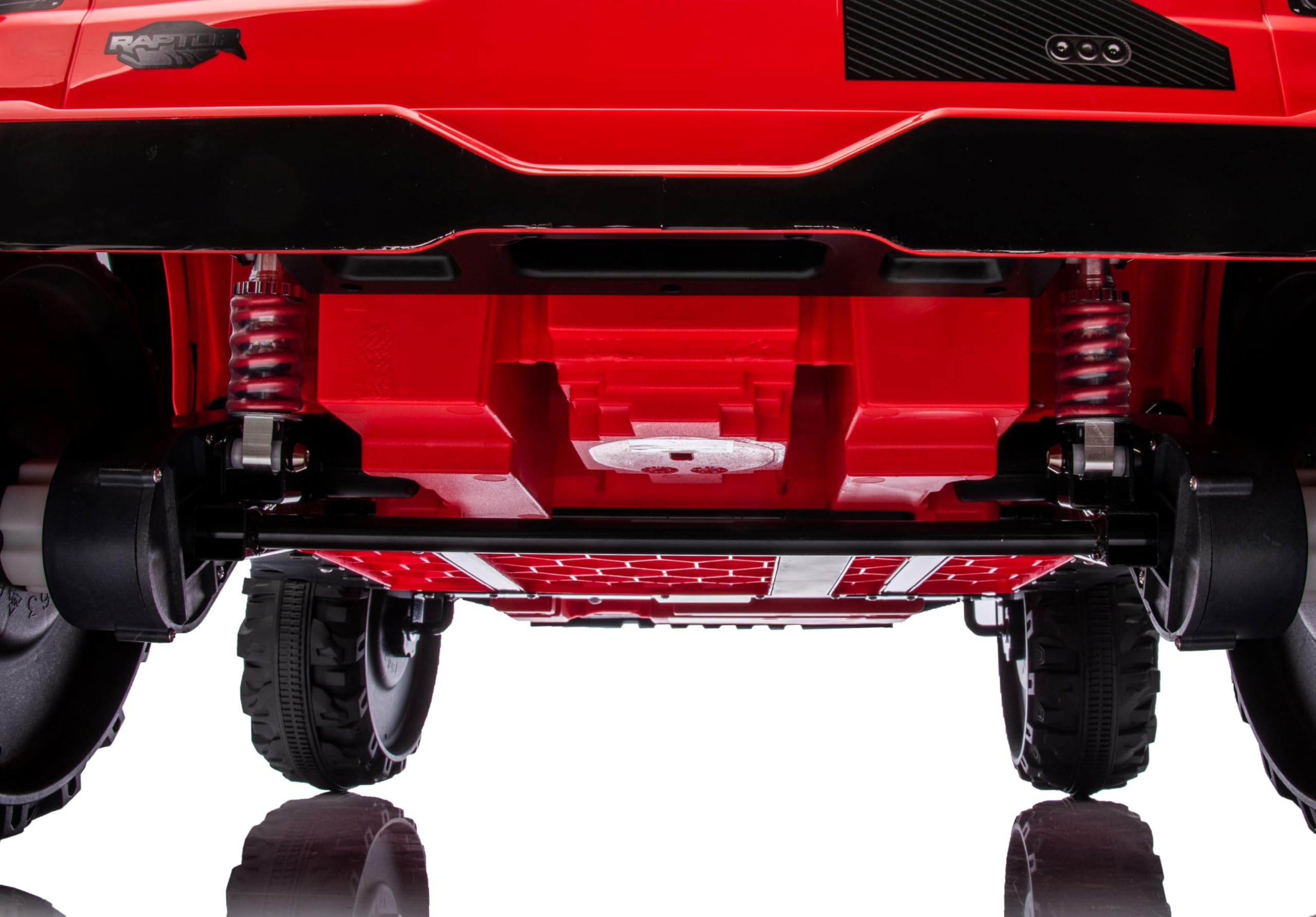 Ford Bronco Raptor 24V Maxi Fuoristrada 2 Posti Auto Macchina Elettrica per Bambini Telecomando Luci a Led Bluetooth Ammortizzatori Carico Massimo 60 Kg (Rosso)