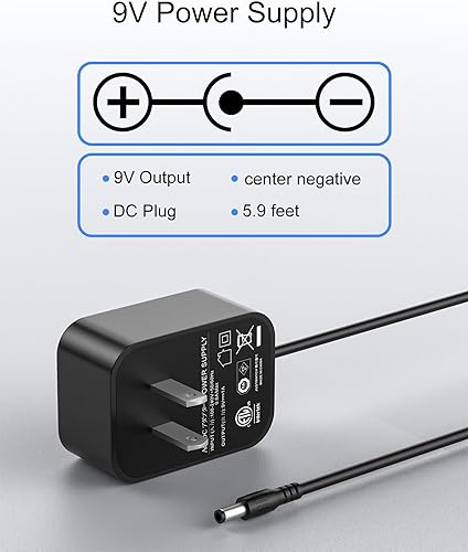 Miniatura 4 de WUKUR Adaptador de CA de 9 V AD-5 compatible con cable de alimentación de teclado Casio compatible con teclado Casio AD-5 AD-5MU CTK-2100 CTK-800