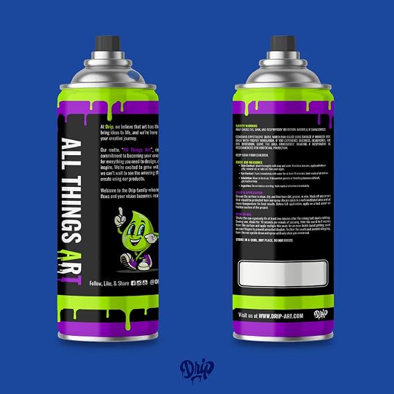 Cobalt Spray Can Paint, 12oz | Polyurethane Pantone 293 C | Solid Opaque Color, UV & Heat Resistant, Professional Basecoat