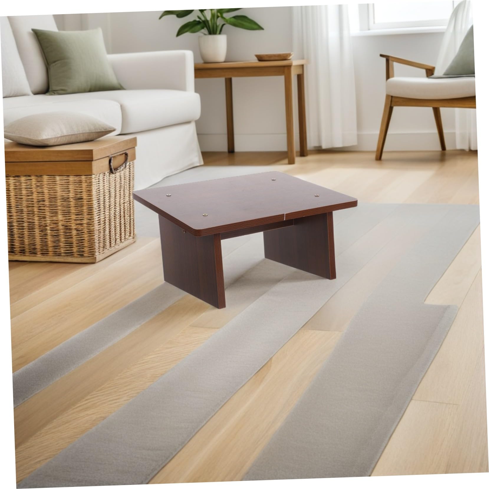 Sgabello Poggiapiedi da Ufficio in Legno Inclinato Antiscivolo | Supporto per Postura, Leggero per Sala Studio e Salotto, Design Moderno Contemporaneo