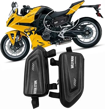 FOR GSX-8S GSX-8R 2024 motorcycle modified side bag waterproof triangle side bag hard shell bag gsx-8s gsx-sr 2022-2024+ Motorcycle Accessories, Black