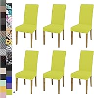 Vista 24 de Fundas para sillas de comedor, juego de 2 fundas para sillas de comedor o cocina, lavables, protectoras, para sillas Parsons, para el hogar, Beige