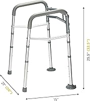 Vista 2 de Medical king Riel de seguridad para inodoro - Marco de seguridad para inodoro ajustable y desmontable con asas, rieles de seguridad para inodoro