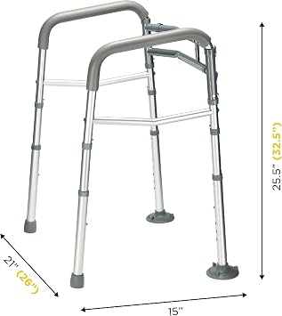 Medical king Toilet Safety Rail - Adjustable Detachable Toilet Safety Frame with Handles Heavy-Duty Toilet Safety Rails Stand Alone - Toilet Safety Rails for Elderly, Handicapped - Fits Most Toilets