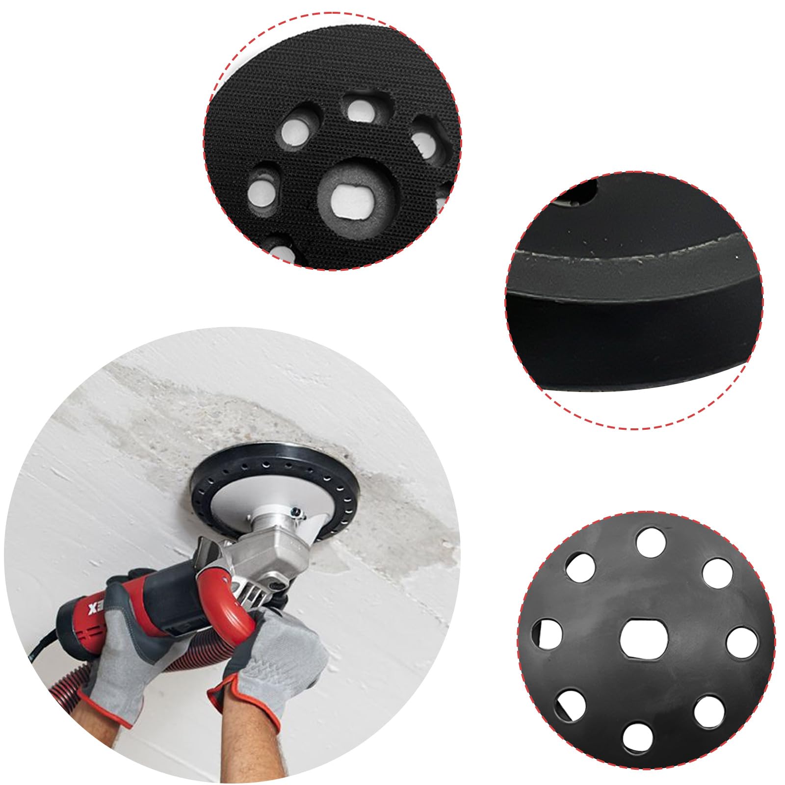 Plateau Ponceuse Bosch Pex 220 A Plateau Ponceuse SG Store - Patin De Ponçage De Rechange 8 Trous Pour Ponceuses Black & Decker BD190, KA190E, SPEC375 - 125 Mm Plateaux De Ponçage