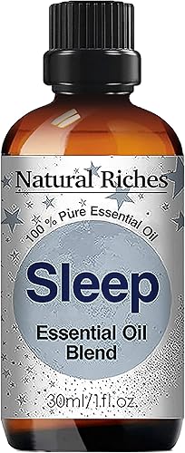 Natural Riches Aromatherapy Good Night Sleep Blend y aceites esenciales calmantes de grado terapéutico puro y natural 10fl oz