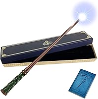 Vista 10 de ChampWe Varita Mágica de Mago que se Ilumina Juguete Recargable Iluminador para Niños Colección de Bruja Accesorios de Cosplay con Libro de Hechizos