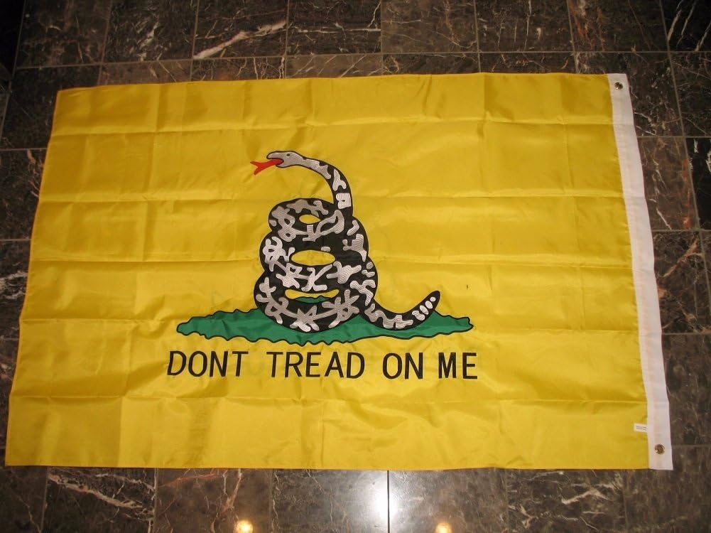 4x6 Gadsden Don't Tread On Me Tea Party Culpeper Double Sided Embroidered Solarmax Nylon Flag 4'x6' Banner