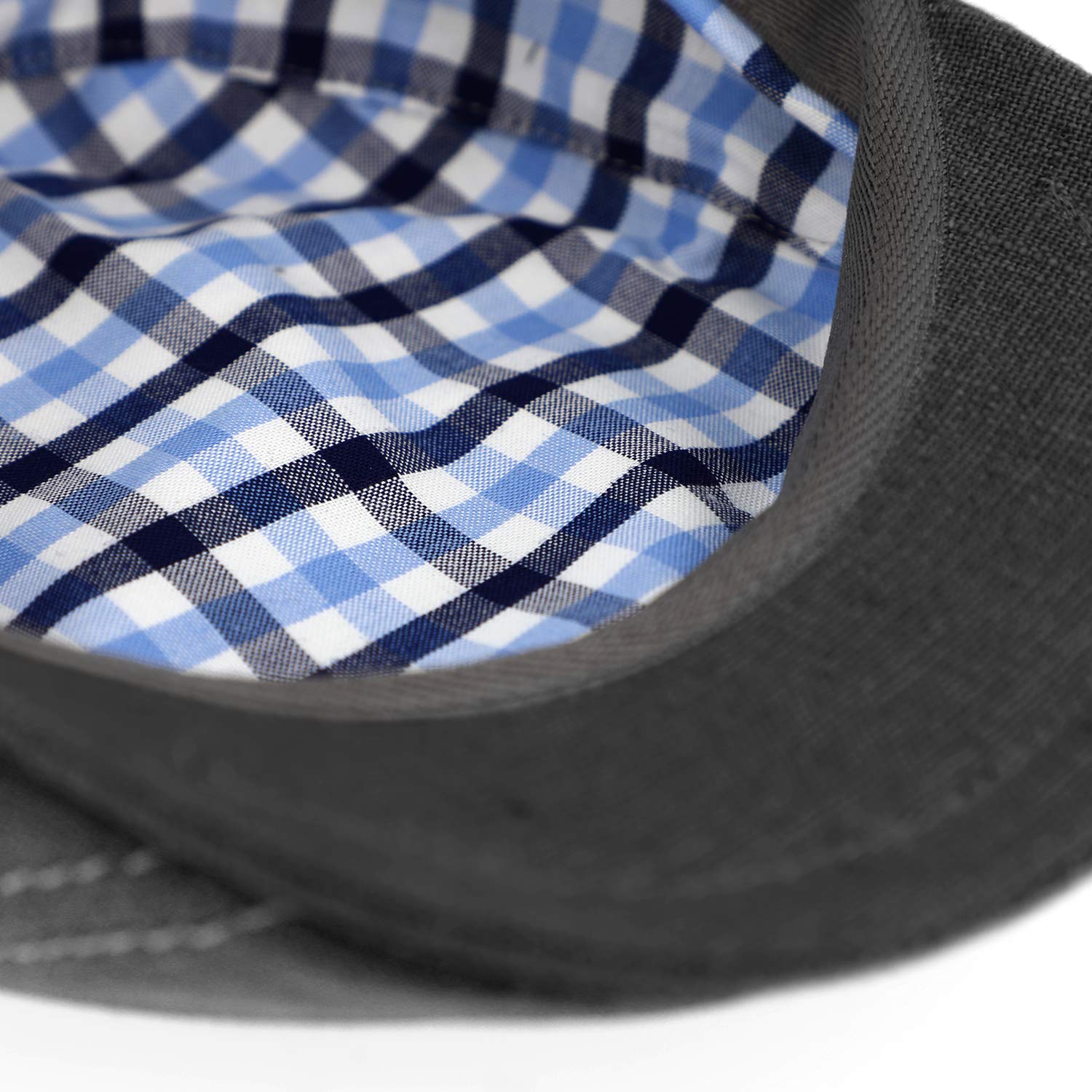 fiebig Woolton Flatcap | Schiebermütze aus Leinen mit Baumwollfutter | Zweifarbige Schirmmütze mit Kontrastnähten | Made in Italy