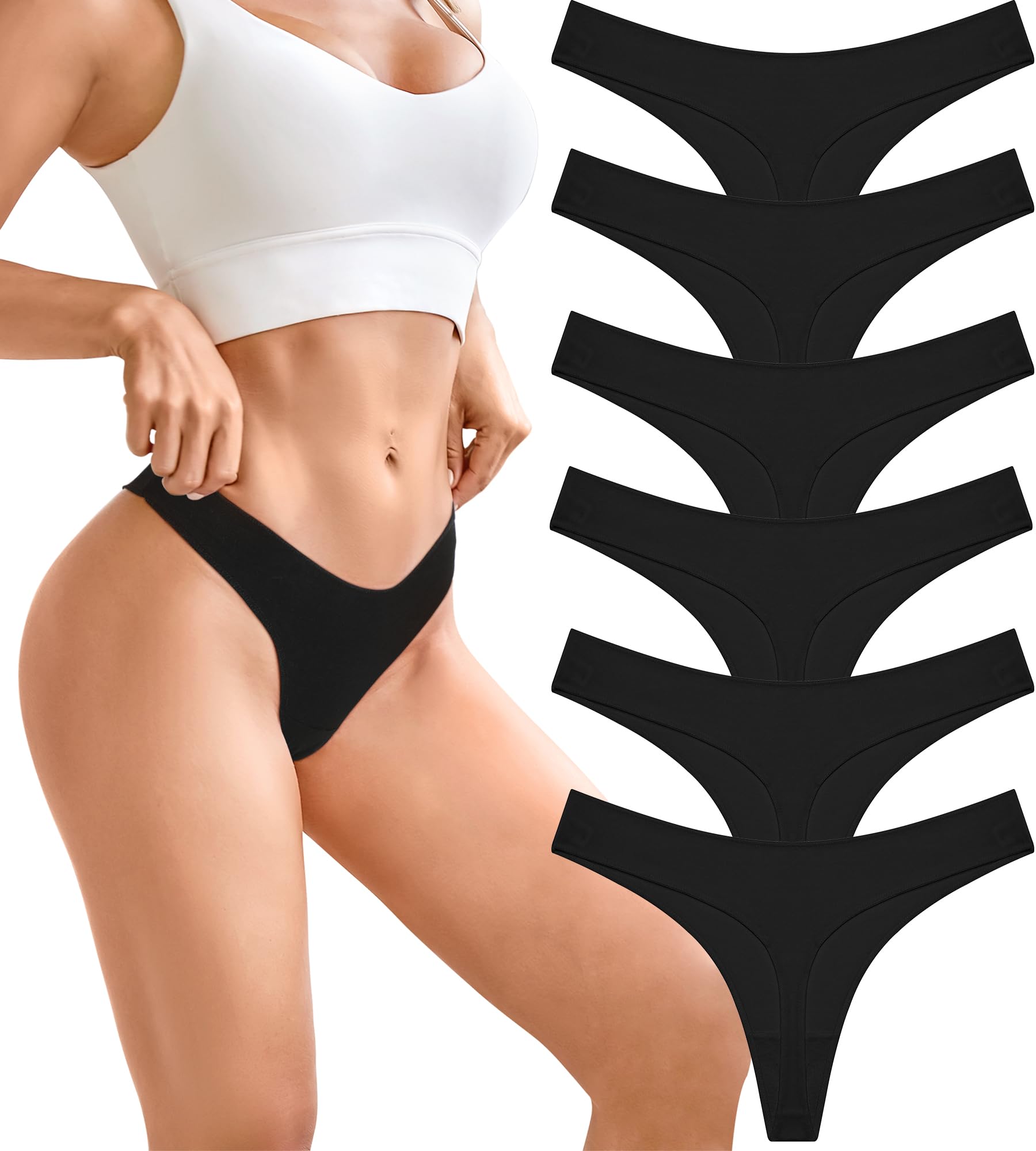 BeReady Perizoma Tanga Donna Cotone Mutande Donna Seducente Brasiliana Slip Cotone Donna Traspirante Set Intimo Mutandine a Vita Bassa Thong Multipack da 6 Pezzi