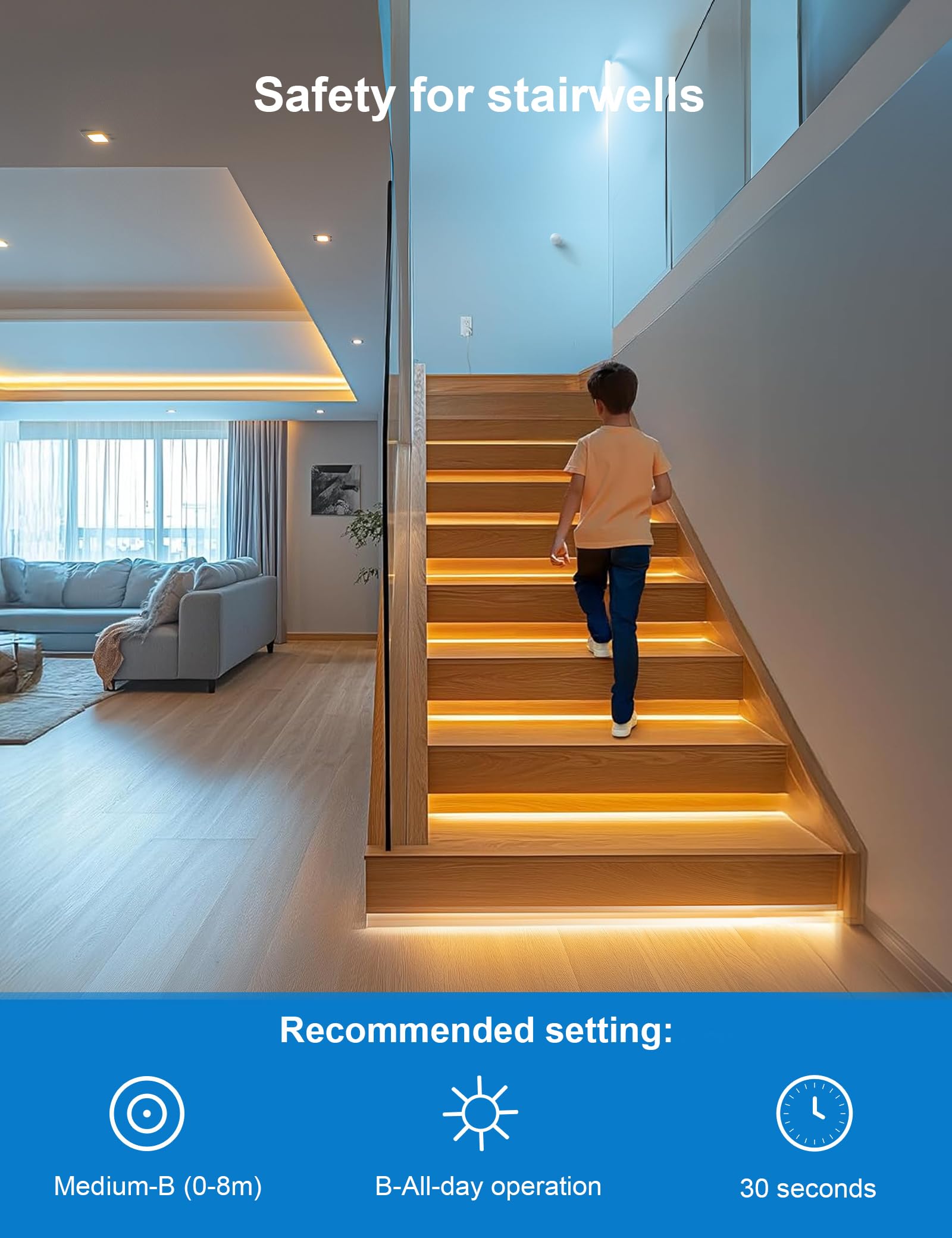 Rilevatore di movimento, presa wireless a infrarossi PIR, sensore di movimento senza fili, per illuminazione