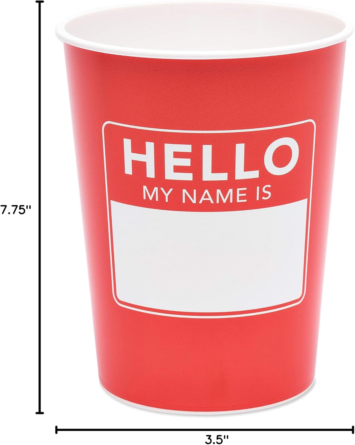 American Greetings 22 oz. Party Cups, Hello My Name Is (8-Count) Multicolor
