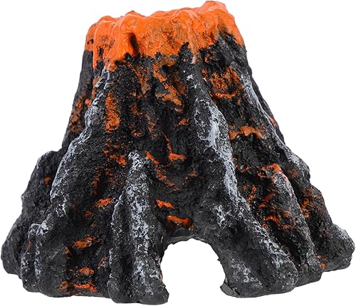 FOMIYES Accesorios de mesa de volcán simulado de resina para pecera, accesorios de mesa de volcán de resina, accesorios de terrario, cangrejo