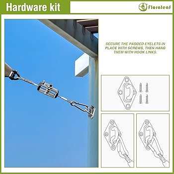 Amazon.com: FLORALEAF Sun Shade Sail Hardware Kit with 18