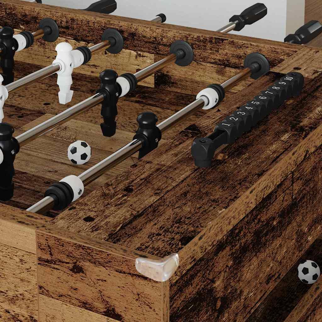 Calcetto da tavolo bianco, 146,5 x in legno, per interni, tempo libero, sala giochi, con manici ergonomici e tubi in acciaio, stabile, per famiglie e