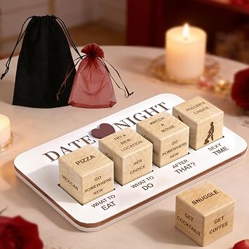 kykake Valentines Day Gifts for Him Her Men Women,Couples Dice Game, Mens Valentines Day Gifts, Date Night Dice Game for Adults, Romantic Anniversary Date Night Ideas for Boyfriend Husband Wife