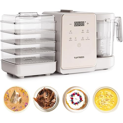 Pet Fresh Food Processor, 7 in 1 Smart Pet Treat Maker with 100+ Recipes to DIY Pet Dry & Wet Food, Air Drying, Steaming, Blending & Cooling Modes, Ideal Gift for Dogs, Cats & Small Animals Lovers