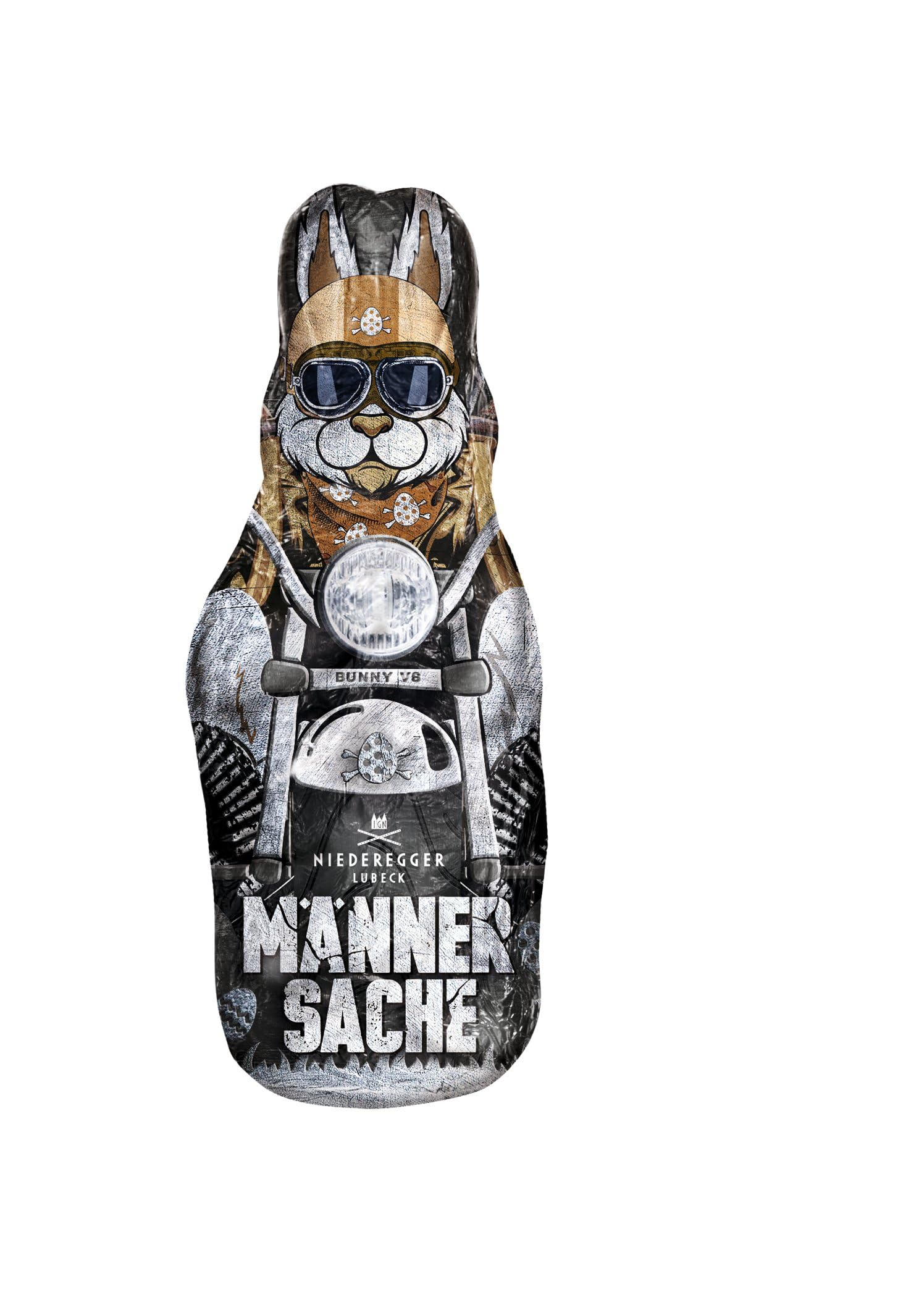 Niederegger | Marzipan Osterhase | Männersache | 1x 100g | Marzipan Figur, umhüllt von Zartbitter-Schokolade | Osterhase | Ostergeschenk