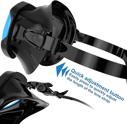 Miniatura 3 de Juego de esnórquel para adultos, equipo de esnórquel con silicona antivaho en aerosol, máscara de natación ajustable para adultos, kit de esnórquel