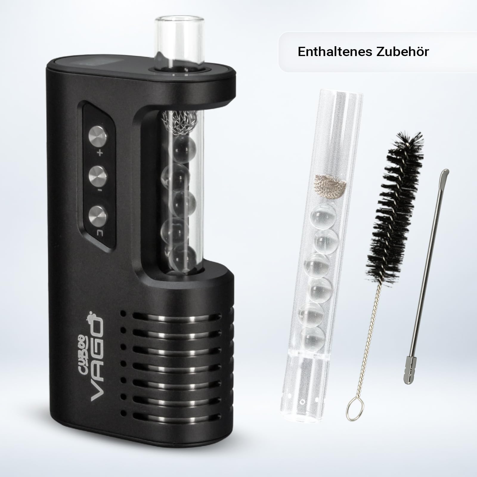 VaGo: Hybrid-Vaporizer mit reinem Glas-Dampfweg | Präzise Temperaturkontrolle & 2600mAh Akku | 2 Jahre Garantie