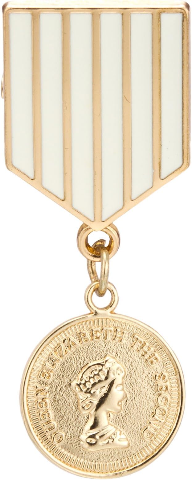 Knighthood Men's Queen Elizabeth Honorary Lapel Pin Brooch Badge Golden