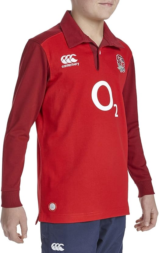 Canterbury England Alternate Kids' Classic Long Sleeve Rugby Jersey Red, 14 years Amazon.co