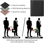 GAEKEAO Portefeuille homme Slim Bifold RFID Blocage mince de carte de crédit Porte-carte en cuir véritable minimaliste avant portefeuille de poche pour les hommes avec Zipper Coin Pocket